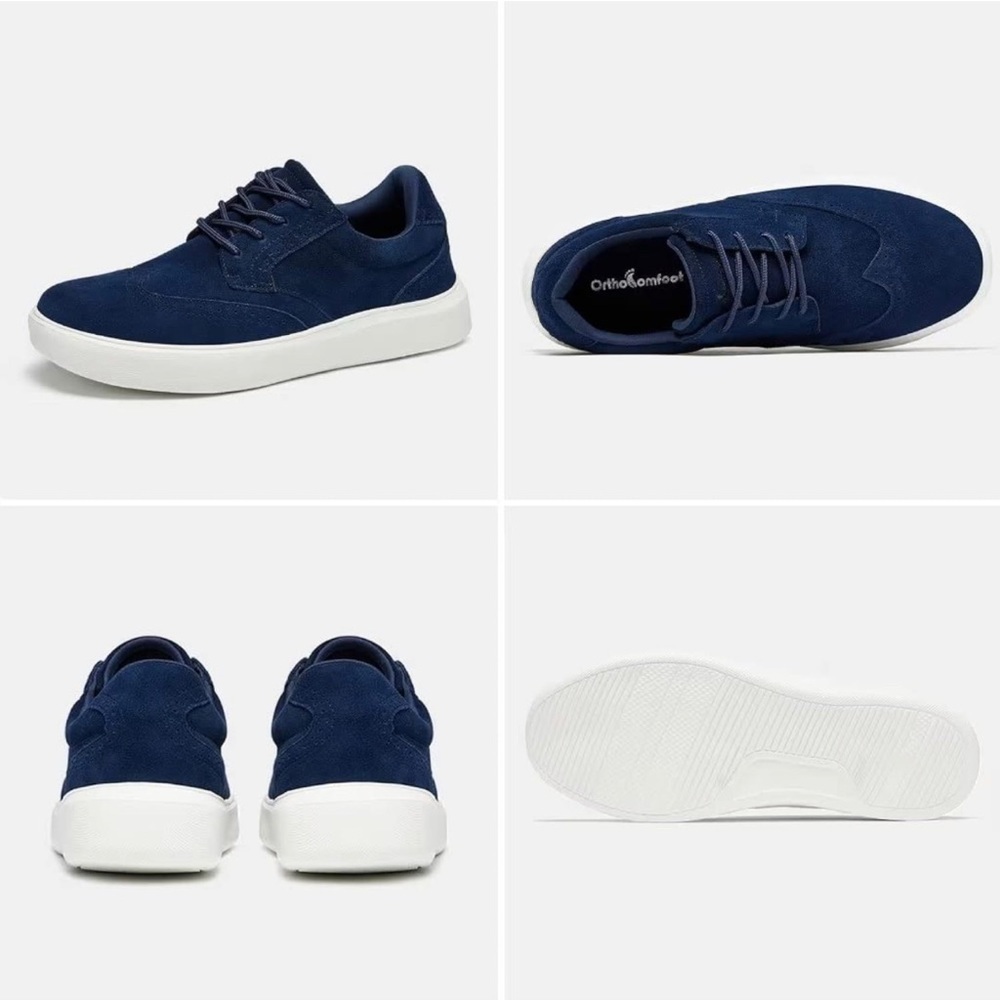 Ortho comfort MEN’s Shoes leather ROYAL Blue NEW orthopedic shoes 👞 - Picture 5 of 7